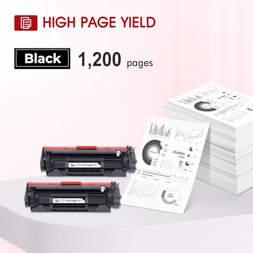Image of 071 Black Toner Cartridge for Canon Cartridge 071 071H MF270 MF273dw 2 Pack | Compatible for Canon ImageClass MF273dw MF272dw LBP122dw LBP121dn MF275dw MF274dn MF271dn MF270 LBP120 Printer