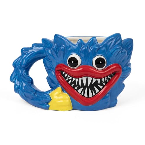 Poppy Playtime - Huggy Wuggy 3D Mug (4.5' Ceramic Mug w/Sculpted Details, 20z Volume)