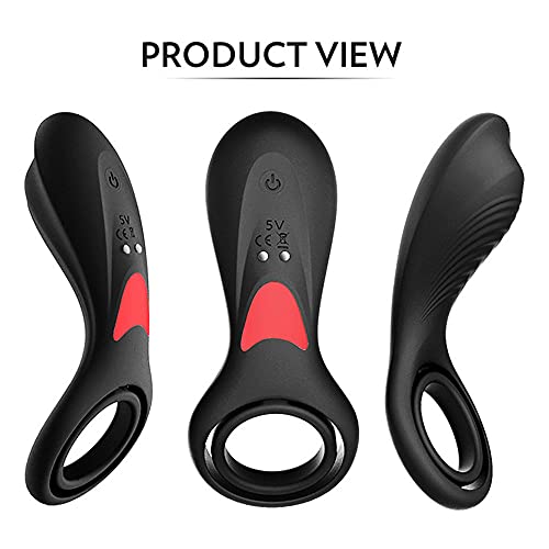 Anillo pene masculino vibrante recargable con motor sónico de alta frecuencia 4