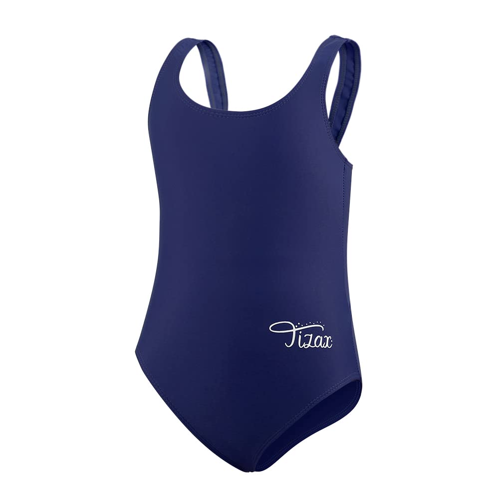 TIZAX Traje de Baño de Una Pieza para Niña UPF 50+ Bañador Deportivo para Niñas Racerback Correa Gruesa