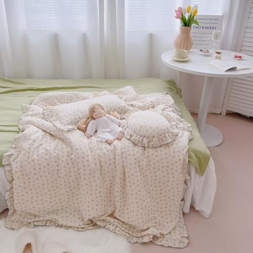 BuLuTu-Girls-Toddler-Duvet-Cover-47-x-59-Inch-Soft-Muslin-Cotton-Crib-Duvet-Covers-for-Summer-Quilt-Cover-Toddler-Baby-Bedding-Gift-Sprout-Print-No-Pillow-Shams BuLuTu Girls Toddler Duvet Cover 47 x 59 Inch Soft Muslin Cotton Crib Duvet Covers for Summer Quilt Cover Toddler Baby Bedding Gift Sprout Print No Pillow Shams