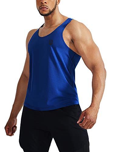 Image of NELEUS Men's Workout Running Tank Top Sleeveless Gym Athletic Shirts Pack of 3,5080,Blue /Red /Yellow,3XL
