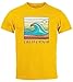 Produktbild Neverless® Herren T-Shirt California South Beach Welle Wave Surfing Print Aufdruck Fashion Streetstyle gelb 4XL