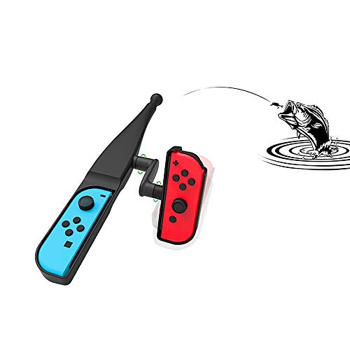 Cerobit Fishing Rod for Nintendo Switch Joy-Con Fishing Game Kit for Switch Controller