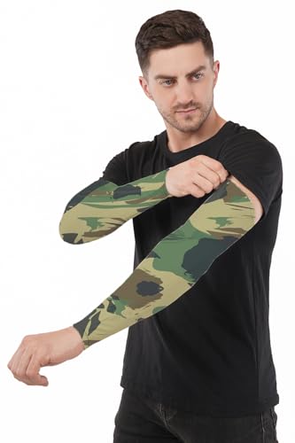 Image of Arm Sleeve For Men women Fully Stretchable Sun UV Ray Dust Protection Bike Riding Cycling Gloves Cricket Golf Football Soft Hand Gloves sleeves