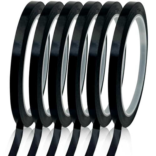 Vinyl Pinstripe Tape for Whiteboard Projects (6 Rolls)