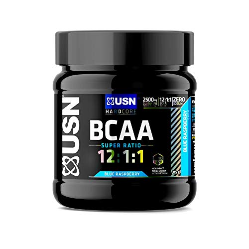 USN BCAA 12.1.1, Amino Ratio with ADDED Glutamine, Blue Raspberry, 315 g