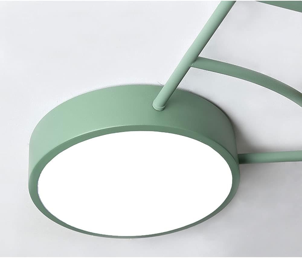 Simple Cartoon Bicycle Styling Dimmable LED Macaron Ceiling Lamp for Kids Bedroom(White)