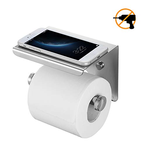 Preisvergleich Produktbild esonmus Toilettenpapierhalter Ohne Bohren Bad Toilettenpapierhalter Edelstahl Mit Mobiler Telefonständer Für Küche Und Badzimmer WC Rollenhalter