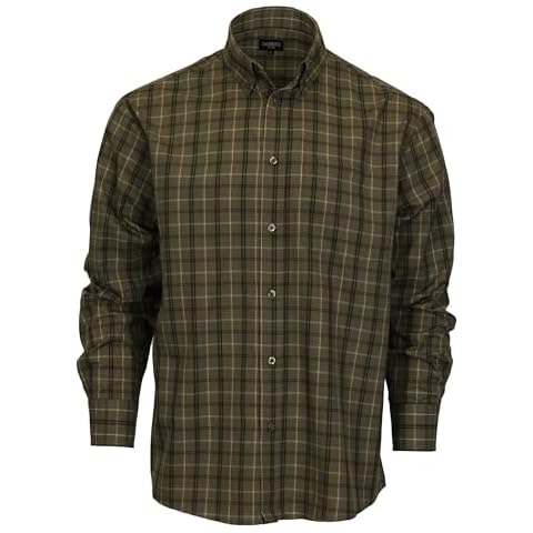 Gioberti Men's Long Sleeve Plaid Shirt, Sage/Olive/Khaki, XX Large Cover