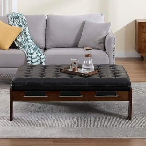 DM Furniture Black Ottoman Coffee Table Cover