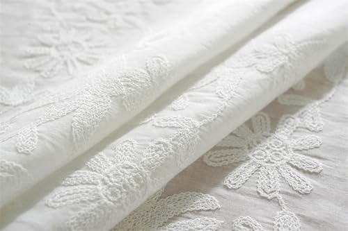 Nappe coton rectangulaire fleurs brodées pour vos repas conviviaux - 7