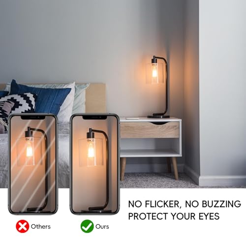 Image of Jensense Edison Bulbs E26 LED Bulb 60 Watt Equivalent, Vintage LED Light Bulbs CRI90+ ST19, Dimmable Clear Light Bulbs (2700K Warm White, 8watt-32 Pack)