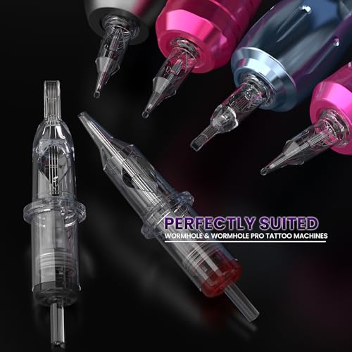 Image of Wormhole Tattoo Cartridge Needles 20pcs # 10 Mixed Sizes 3RL 5RL 5M1 7M1 Disposable Tattoo Needles Cartridge Round Liner Shader Magnum for Cartridge Tattoo Pen Machine Tattoo Supplies