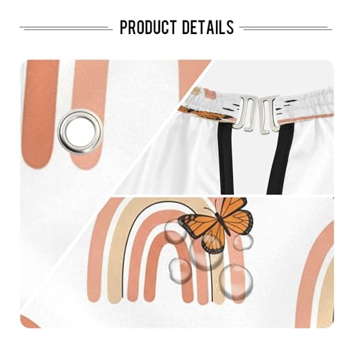Burbuja Rainbow Butterflies Capa para Barbero, Capa de Corte de Pelo con Cuello Ajustable Impermeable de Poliéster para Adultos Unisex miniatura 4