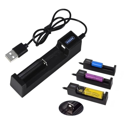 Single Slot 18650 USB Battery Charger for Lithium Batteries