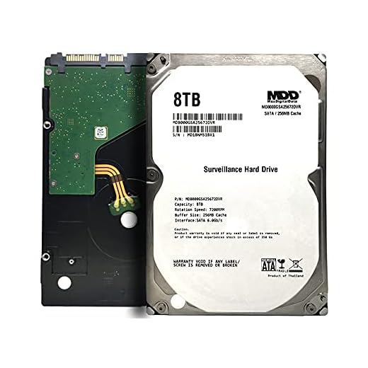 MaxDigitalData 8TB 7200 RPM 256MB Cache SATA 6.0Gb/s 3.5inch Internal Hard Drive for Surveillance (MD8000GSA25672DVR) - 3 Years Warranty