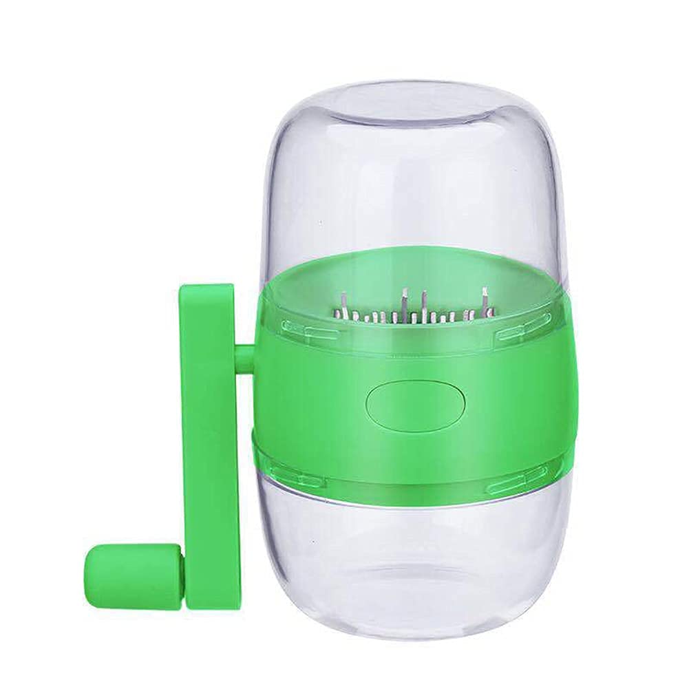 ZJCQANut and Dry Fruit Chopper, Firekylin Nut Chopper Grinder Hand Crank for All Nuts Walnut Pecans, Kitchen Multichopper Shredder for Making Toppings, Abs Material, Stainless Steel Blades