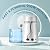 CO-Z 6L Water Distiller Larger 1.6 Gal Countertop Home Distillers Pure Water Machine with Plactic and Glass Pot Set for Home Table Desktop Water Purifier to Make Clean Water