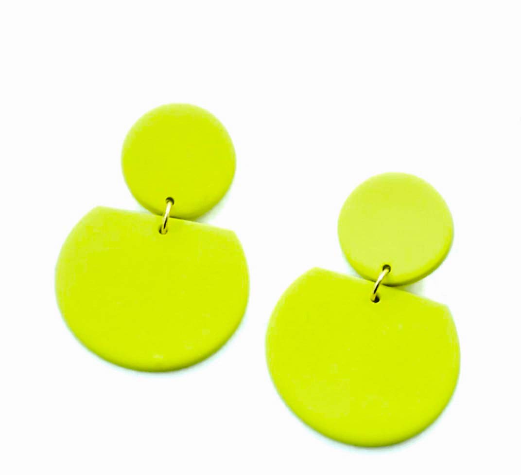 Mansh Girls Fun Clay Earring (Neon Green) (B08W1YH68Z) Amazon Price History, Amazon Price Tracker