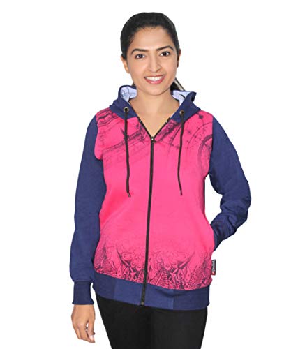 Image of Goodluck Women's Abstract Sweatshirt with Hoodies, Fleece Material Full Sleeves, (Pack of 1)
