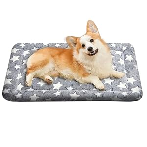 Dog Bed Mat Durable Crate Pads for Dogs Cats, Soft & Washable & Anti-Slip Dog Beds Crate Pad, Reversible Dog Mat Bed Fashion Kennel Mat Cat Bed