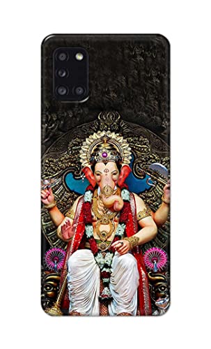 Image of PRINTFIDAA Lord Ganesh Bappa Moriya Printed Designer Hard Back Case Cover for Samsung Galaxy A31, SM-A315F / DS, SM-A315G / DS -(SS) MVN1010