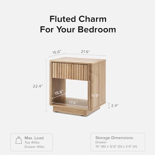 Mopio PD1008 Brooklyn Night Stand, Modern Farmhouse Nightstand thumb #1