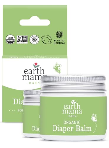 Image of Earth Mama Organic Diaper Balm | Diaper Cream for Baby | EWG Verified, Petroleum & Artificial Fragrance-Free with Calendula for Sensitive Skin, 2-Fluid Ounce (2-Pack)
