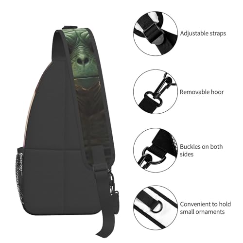 Bolso tipo sling unisex negro para senderismo y viaje miniatura 4