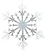 17" Jumbo Acrylic Glitter Snowflake Ornament Christmas Decoration (Pack of 4)