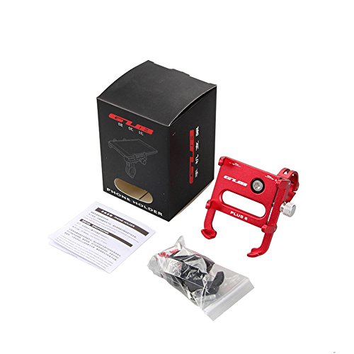 Gub Bicycle & Motorcycle Phone Mount - Aluminum Bike Phone Holder With 360°Rotation Adjustable Handlebar Phone Holder Compatible With Iphone Xs Xr 8 Plus,Compatible With Samsung S9 (Plus 6 Black-Red) #TOP5