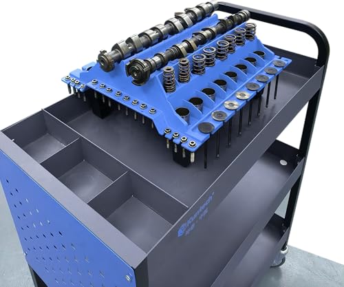 ZKTOOL Engine Cylinder Head Organizer Valves Tool,Engine Organizer Parts Tray,Valvetrain Organizer Trays,Engine Cylinder Head Tray Organiser,Store Car Cylinder Head Parts (Valves, Springs, Camshafts)