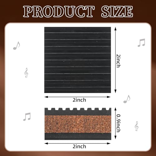 Sintuff 6 Pcs Anti Vibration Rubber & Cork Isolation Pads 2\" for Turntables to Reduce Vibration & Skipping Thick Acoustic Foam Felt Riser Mat, Bass Speaker Feet Improve Sound Clarity for Desktop - Thumbnail 2