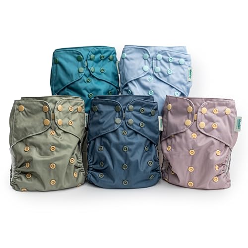 Kinder Cloth Diapers Set of 5 Reusable Baby Diapers Pocket