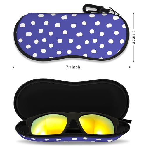 Image of Sunglasses Soft Case, Ultra Light Portable Neoprene Zipper Glasses Case for Men Women