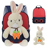 Voici et Voila Toddler Backpack Girls Sttuffed Animal Backpack Kids Preschool Backpack Kawaii Bunny