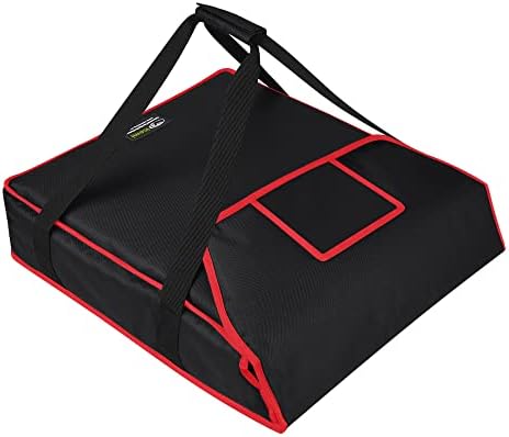 iceMi Pizza Bags for Delivery 18" X 18" X 5"Insulated Pizza Delivery Bag Moisture Free for Catering Food Delivery,Restaurant,Cookouts Black