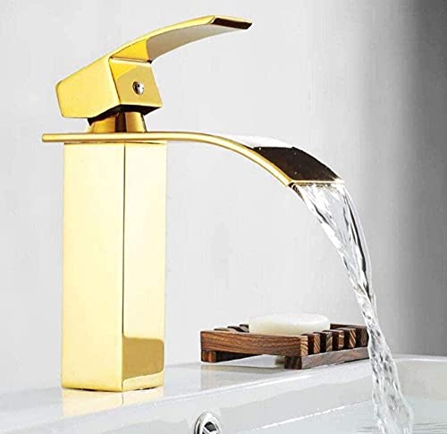 Robinet en laiton anti-éclaboussures avec effet cascade pour évier et toilettes