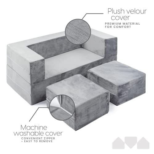 Milliard Kids Couch - Modular Kids Sofa For Toddler And Baby Playroom/Bedroom Furniture (Grey) #TOP4