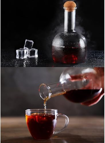 Tower Ice Coffee Maker Capacity Tea Tower,Cold Brew Drip Tower, Household Ice Brew Coffee Maker, Cold Brew Drip Tower, Adjustable Dripper, Stainless Steel Rack, Makes 2-4 Cups, Coffee Lover