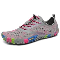 SAGUARO Barefoot Shoes Uomo Donna Scarpe Barefoot Minimaliste Scarpe a Piedi Nudi Antiscivolo Scarpe Trail Running Leggere Scarpe Dita Salmone Rosa,Gr.36