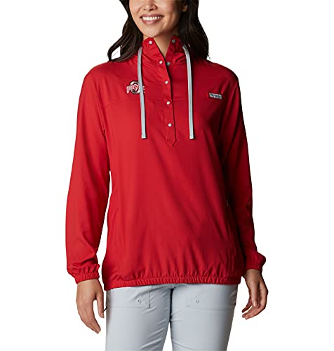 Columbia レディース カレッジタミアミパーカー、OSU - ブラック, Os - インテンス レッド, Small