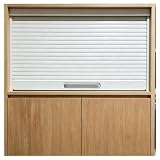 QSTGX Puerta Enrollable Mueble Persiana Cocina Kit de Puerta Tipo Persiana Plástico ABS Duradero Puertas Deslizantes Para Autocaravanas, Hoteles Y Armarios(60x65 cm)