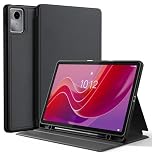 EasyAcc Case for Lenovo Tab M11 TB330 2024 with Pencil Holder, 11 inch Book Cover Folio Stand Tablet Protective Case, Auto Wake/Sleep Funtion, Black