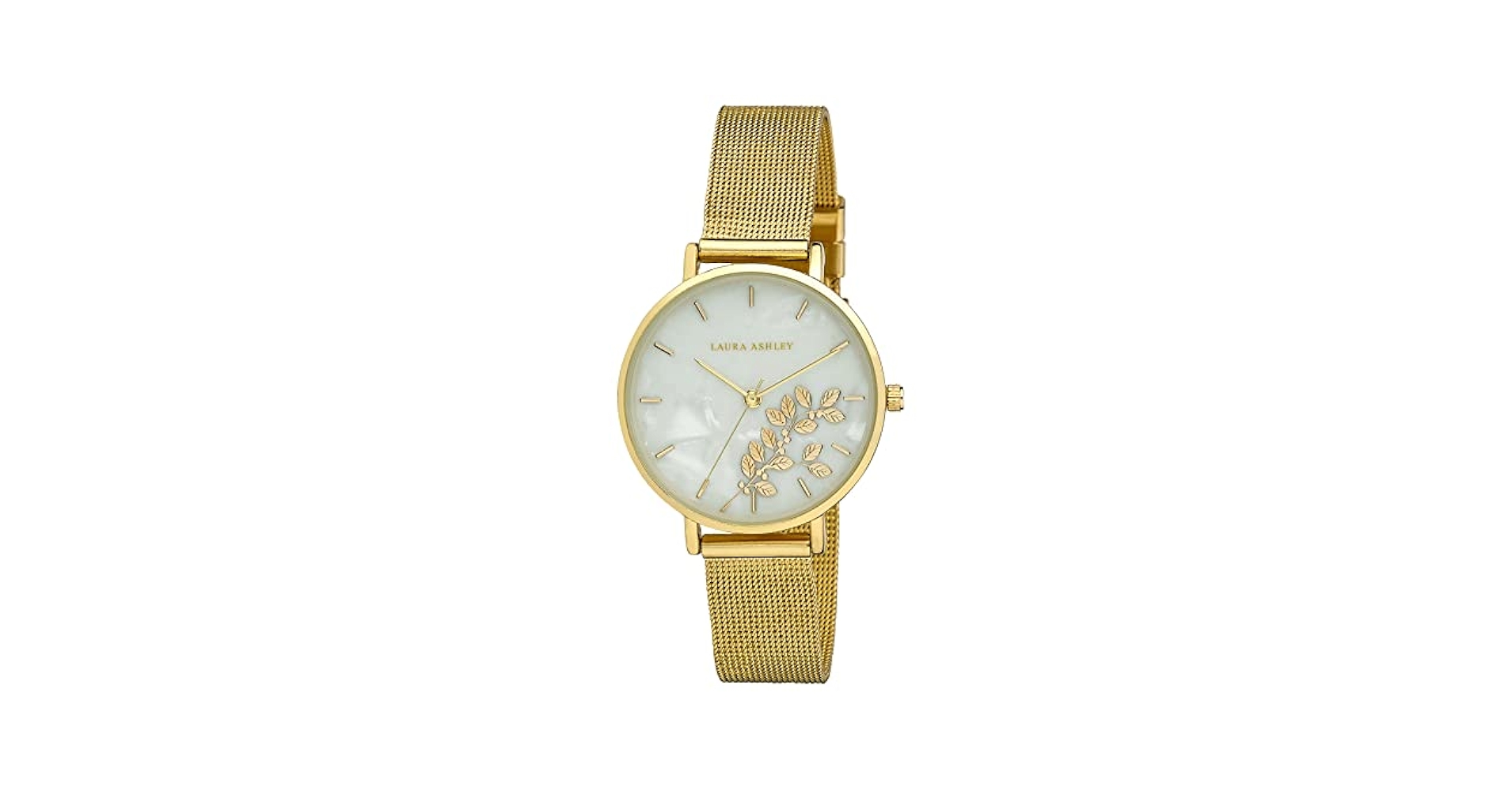 【稼働/良品】LAURA ASHLEY クオーツ ゴールド レディース Laura Ashley Women's 28mm Faceted Crystal Bangle Watch