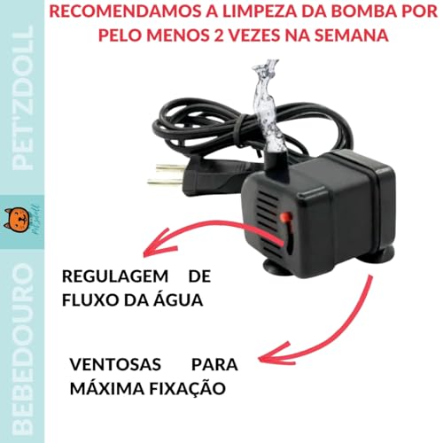 Bebedouro Fonte Gatos Agua 1,2L + Comedouro 150ml (Rosa)