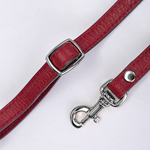 Sangles de rechange en cuir véritable rouge violacé pour sac à main - 5
