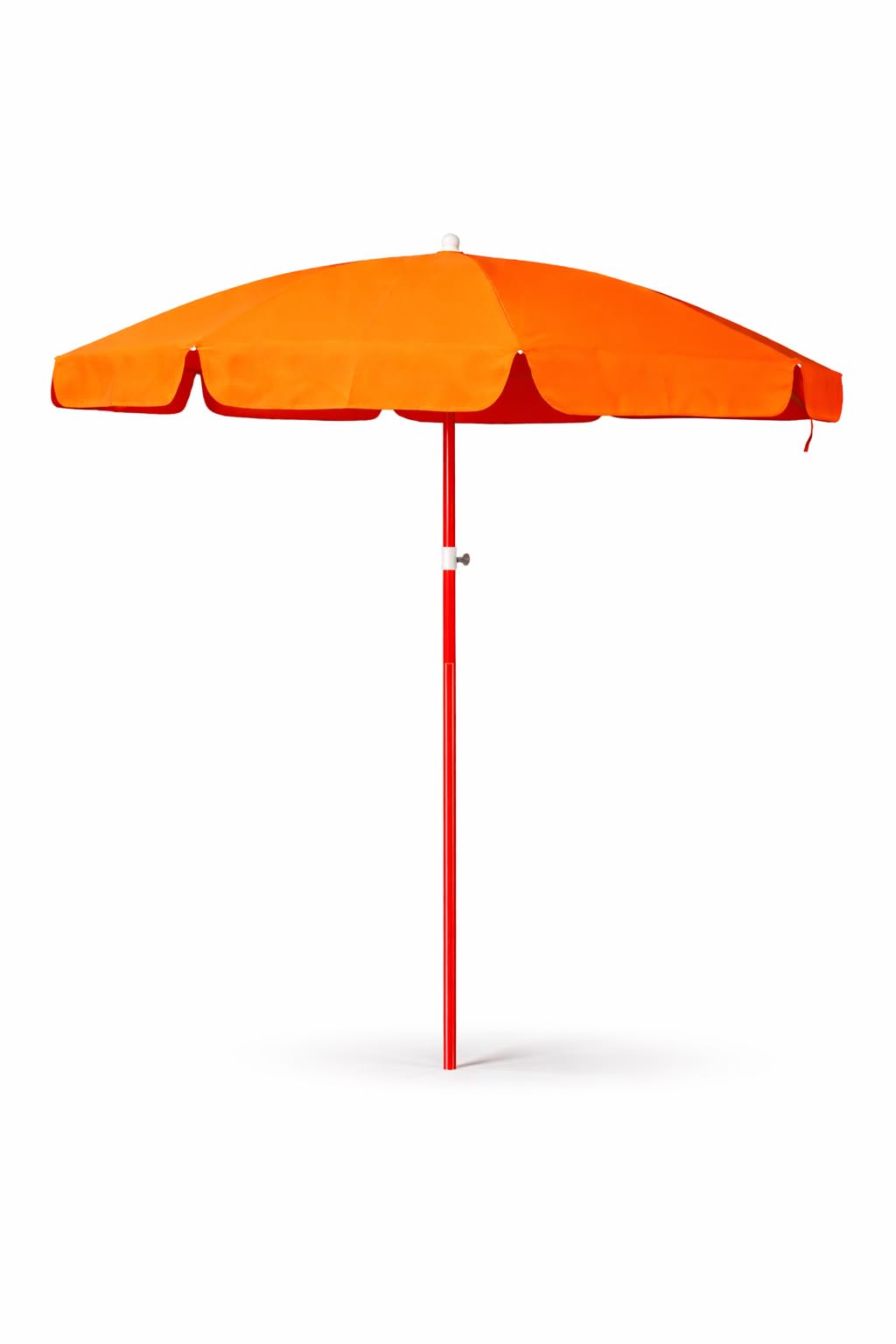 KUMCO Heavy Duty Garden Umbrella, 8 Feet (48inch), 10 Ribs, Round, PU Coated Fabric, Steel Shaft, Manual Push-up, UV Protection, (Orange)-image-44
