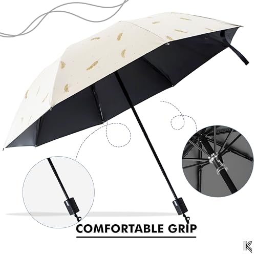 Image of Kraptick Printed Travel Umbrella for Rain, UV, Wind Proof, Water-Proof Umbrella for Men /Women /Boys /Girls /Kids (UMBR-02)